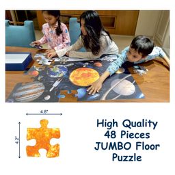 GrapplerTodd - Link & Learn Giant Jigsaw Puzzle | Space & Solar System Edition | 48 Piece Floor Puzzle (3x2 Feet) image 5