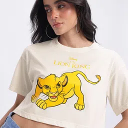 glitchez Simba's Legacy Printed Boxy Crop T-shirt-image-25