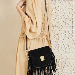 Styli Black Solid Sling Handbag-picture-36