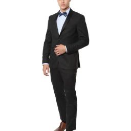 Louis Philippe Black Shawl Lapel 2-Piece Suit-image-57