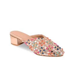 San Marino by Shoe Bank Embellished Block Sandals-image-38