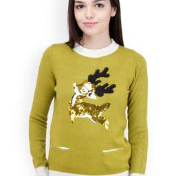 Camey Green Printed Sweater-picture-21