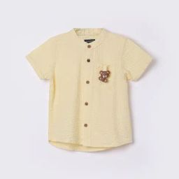 Juniors by Lifestyle Boys Yellow Cotton  Shirt-image-82