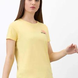 SPYKAR Yellow Solid T-Shirt-27