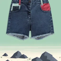 MINIKLUB Kids Blue Solid Shorts-picture-26