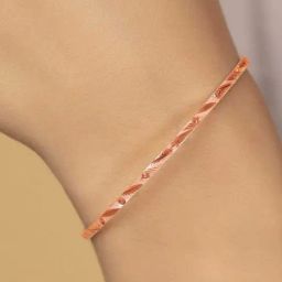 Zavya Simplistic Beauty Rose Gold Plated 925 Sterling Silver Bangles-picture-44