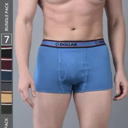 Dollar Bigboss Assorted Cotton Regular Fit Trunks - Pack Of 7-image-95