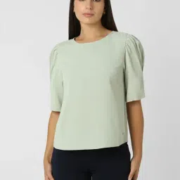 Van Heusen Green Plain Top-picture-35