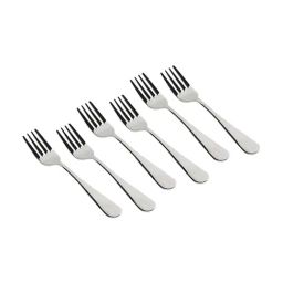 Meyer Silver High-Gloss Stainless Steel Tea Forks - Set of 6-3