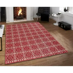 Saral Home Maroon Cotton Carpet - Set of 1-9