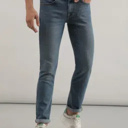 Lee Travis Blue Slim Fit Heavily Washed Jeans-picture-43