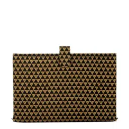 Tarini Nirula Black & Yellow Textured Bi-Fold Wallet for Women-picture-9