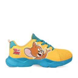 Campus Kids Mustard & Teal Blue Running Shoes-image-82