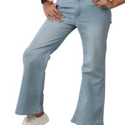 Under Fourteen Only Kids Light Blue Solid Jeans-image-98