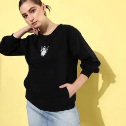 Difference of Opinion Black Fleece Printed Oversized Sweatshirt-picture-42