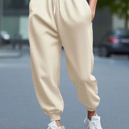 Bewakoof Beige Loose Fit Joggers-picture-43