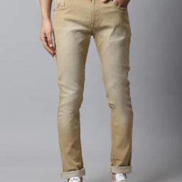 Cantabil Khaki Cotton Regular Fit Jeans-image-67