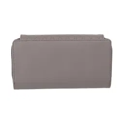 Mochi Grey Textured Bi-Fold Wallet for Women image 2