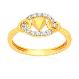 Malabar Gold and Diamonds 18k Gold Heart Ring for Women-picture-48