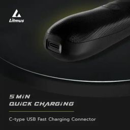 Litmus PLAY 03 Balls Trimmer with 100% Showerproof & C Type USB Fast Charging (Matte Black) image 4