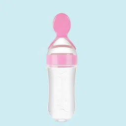 Joy Buzz Silicone Easy Squeezy Baby Food Feeder- 90 ml- Pink-image-31