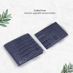 Kara Navy Casual Leather Bi-Fold Wallet with Card Holder for Men-image-11