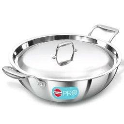 Hawkins Pro Silver Tri-Ply Stainless Steel Kadhai With Lid (6000ml)-picture-28
