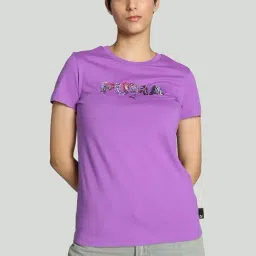 Puma Purple Cotton Printed Sports T-Shirt-image-65