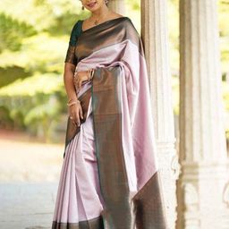 VILLE FASHION Woven Design Zari Kanjeevaram Saree-picture-42