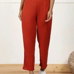 Biba Red Solid Pants-picture-48