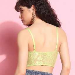 Da Intimo Light Green Medium Coverage Bralette image 2