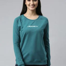 Enamor Blue Cotton Graphic Print Sweatshirt-image-66