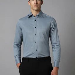 Louis Philippe Blue Cotton Regular Fit Printed Shirt-picture-35
