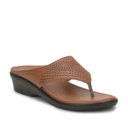 Senorita by Liberty Women's Tan Thong Wedges-picture-17