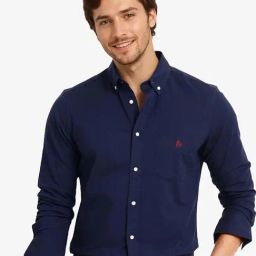 Rare Rabbit Navy Regular Fit Solid Shirt-image-56