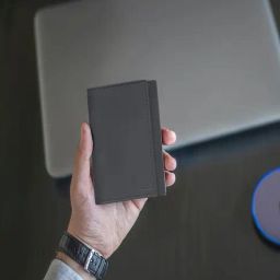 Kara Black Leather Tri-Fold Wallet for Men-24