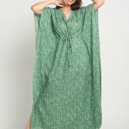 Sweet Dreams Green Rayon Geometric Night Dress-image-82