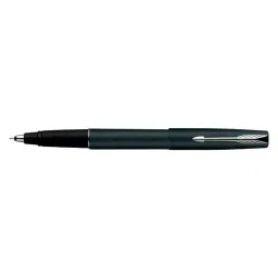 Parker FRONTIER Gold Plated Matte Black GT Roller Ball Pen (Blue), 8901198442660-picture-5