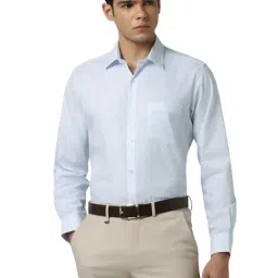 Van Heusen Blue Cotton Regular fit Geometric Shirt-picture-15