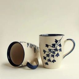 Wonderland Hand Painted Ceramic Coffee Mug - Set Of 2-image-92