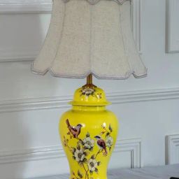 Whispering Homes Yellow Rumi Lamp Large for Home Decor-29