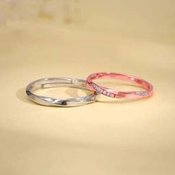 GIVA 925 Sterling Silver Bi-Color Rings for Unisex-image-24