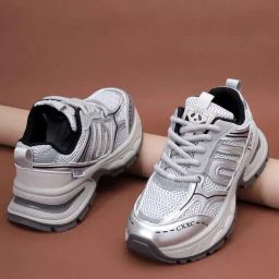 Truffle Collection Women's Grey Casual Sneakers-image-59