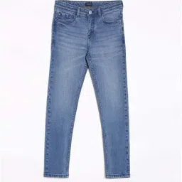 Allen Solly Boys Blue Cotton Solid Jeans-picture-31