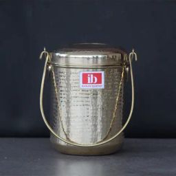 Indian Bartan Gold Brass Milk Can (1500ml)-12