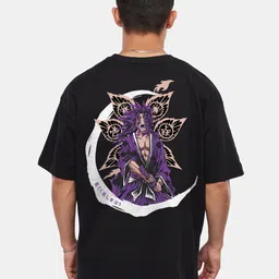 Crazymonk Unisex Oversized Graphic Kokushibo Upper Rank 1 Anime Cotton T-shirt-picture-41
