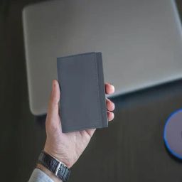 Kara Blue Leather Tri-Fold Wallet for Men-44