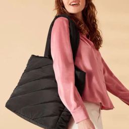 Accessorize London Black Quilted Medium Shoulder Bag-image-43