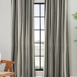 Fabindia Home Trushita Grey & White Cotton 9 ft Long Door Curtain-image-12