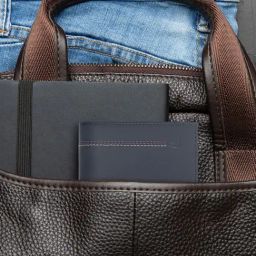 Kara Blue Leather Bi-Fold Wallet for Men-image-72